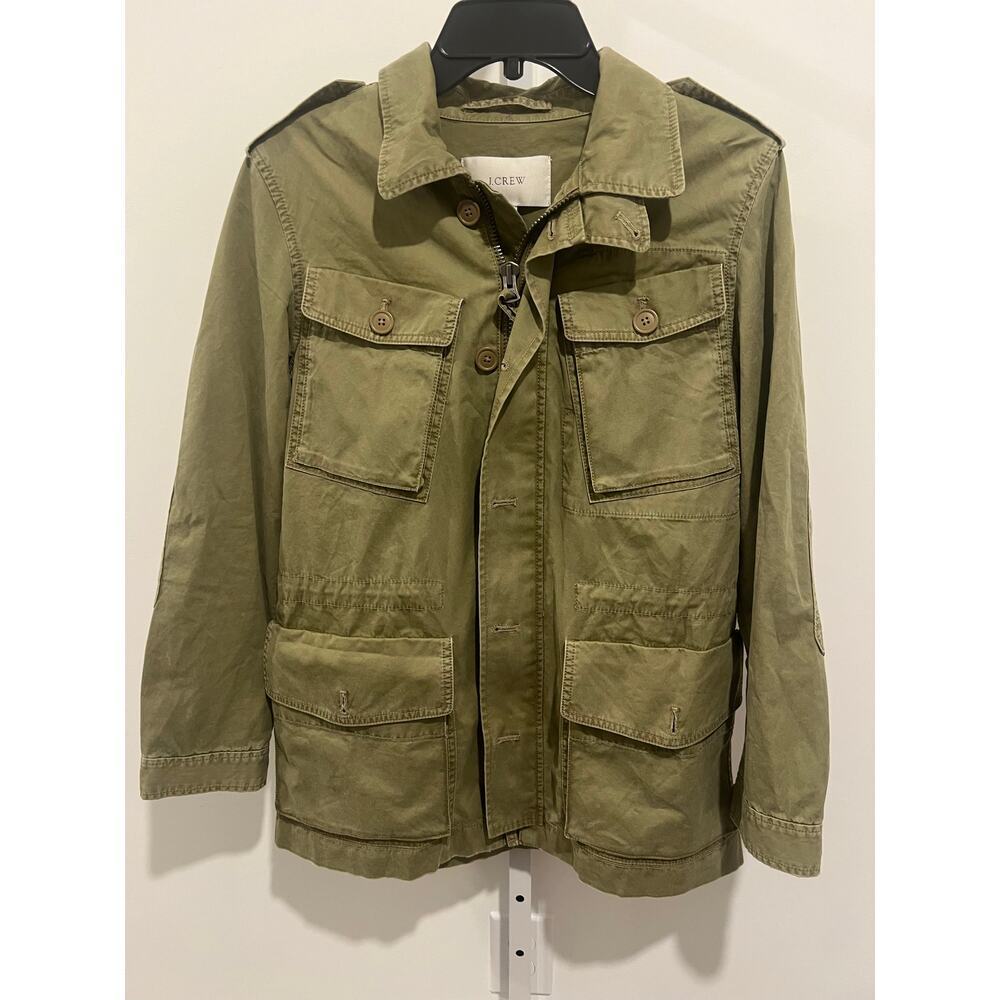 J Crew women’s army green utility jacket, size US S